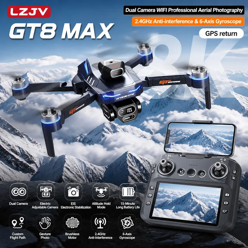 Drone Rc S156 - طائرة بدون طيار GT8 ماكس قابلة