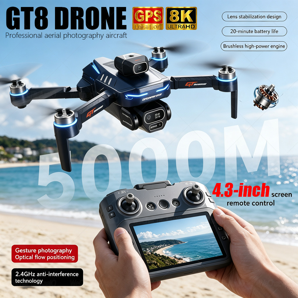 Nano Quad Fpv - طائرة بدون طيار GT8 HD الجديدة