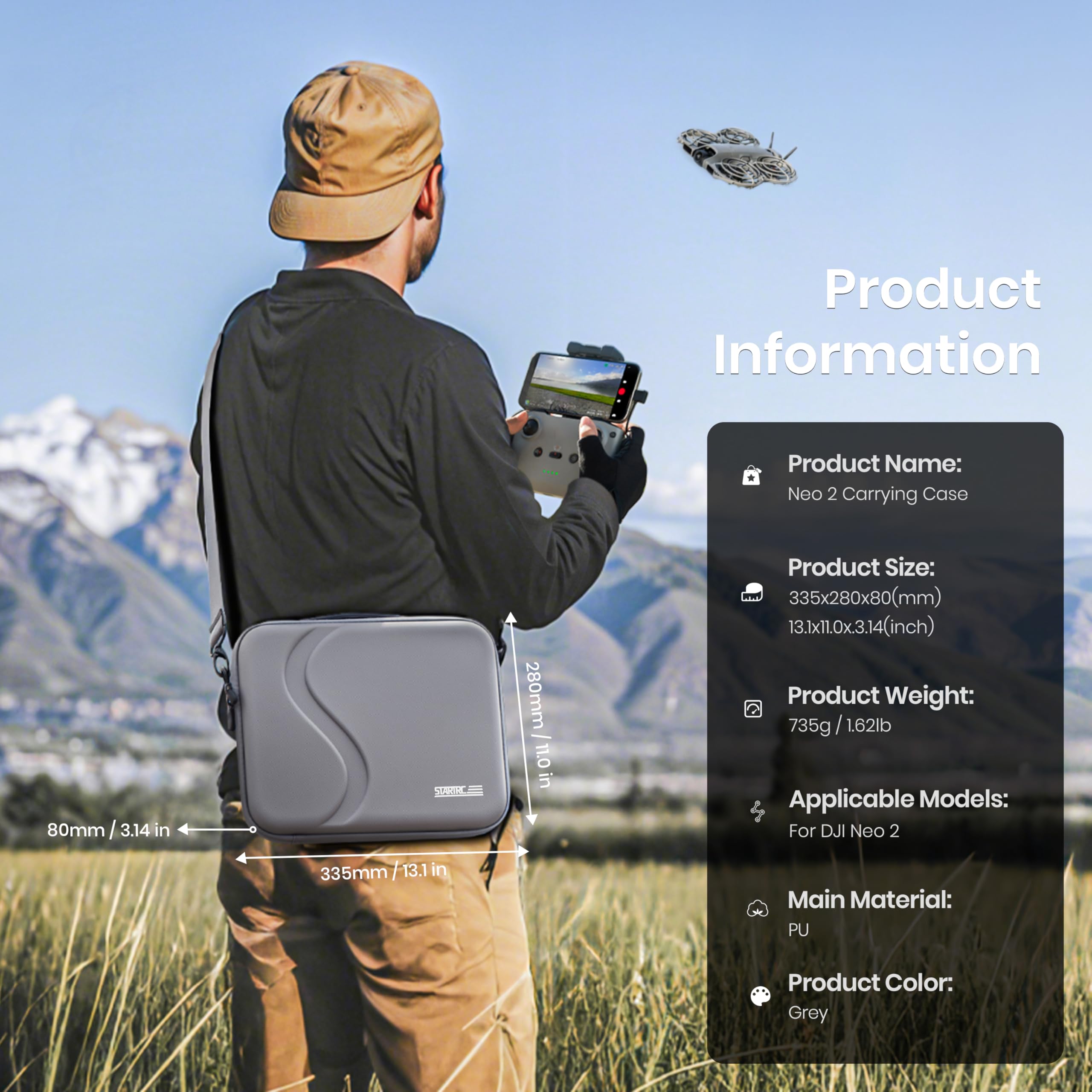 Drone Neo Rc - حقيبة حمل لإكسسوارات DJI Neo 2