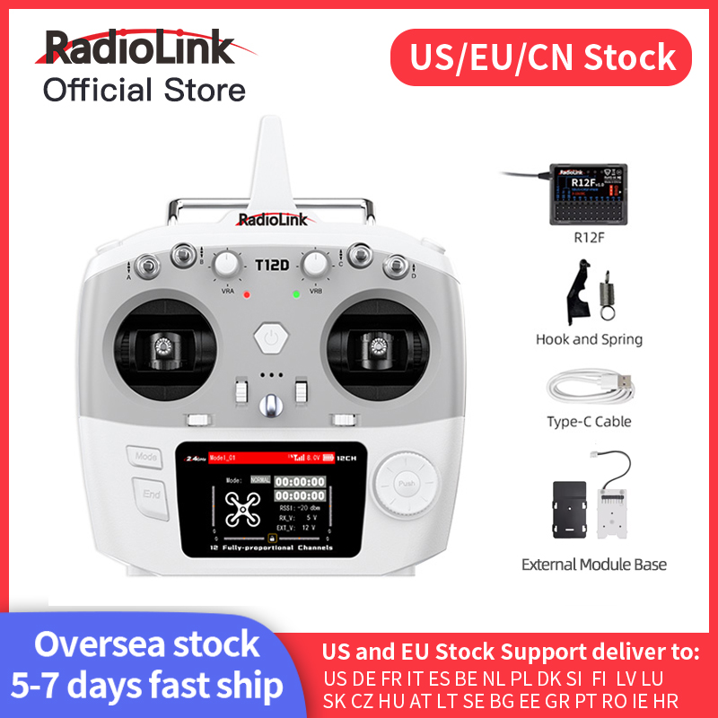 Drone Rc Transmitter And Receiver - جهاز إرسال Radiolink T12D ELRS ذو