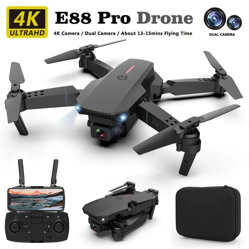 E88pro الطائرة بدون طيار المهن - مراجعة Drone E88Pro Rc 4K وسعره