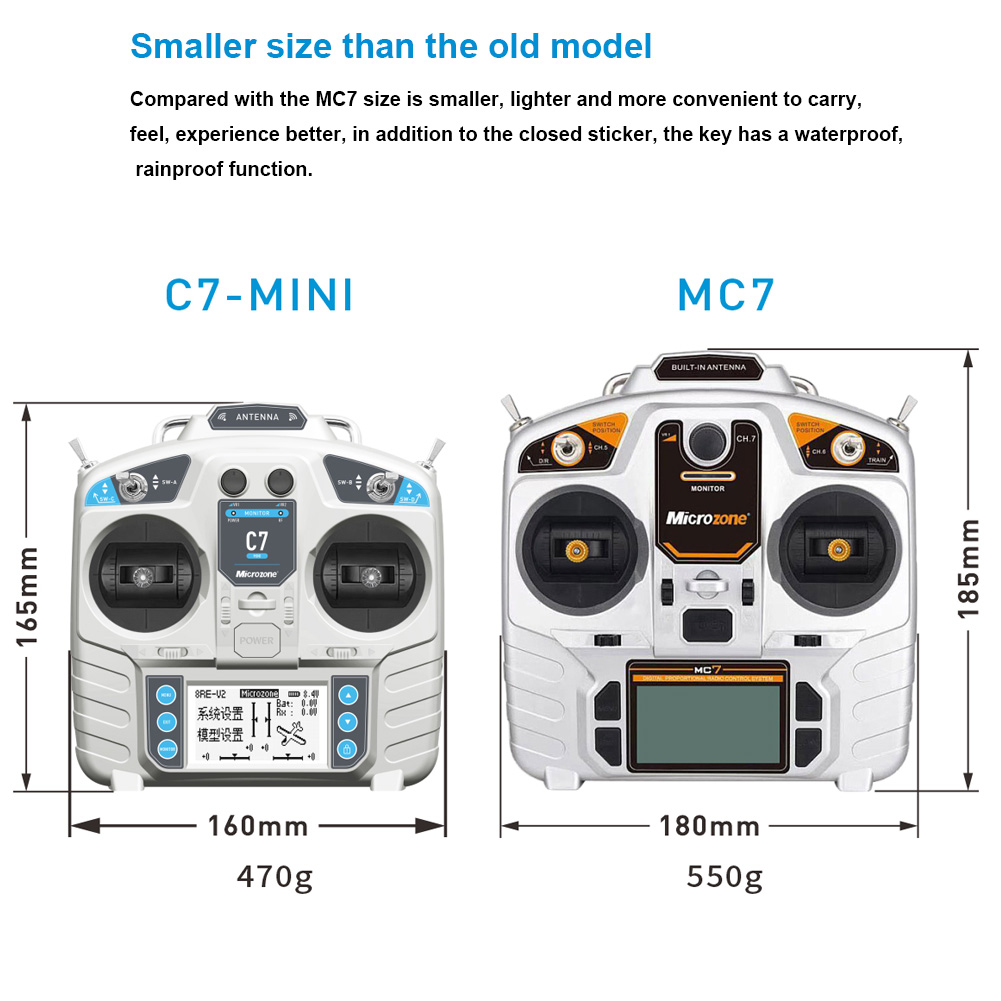 وحدة تحكم MicroZone MC7 C7 جها - مراجعة Drone Rc Transmitter And Receiver وسعره