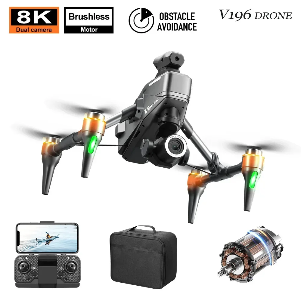 V196 Pro 8K HD كاميرا مزدوجة ب - مراجعة Drone V196 Rc وسعره