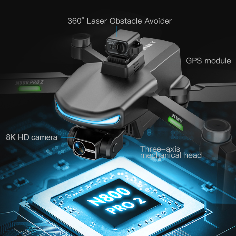 طائرة بدون طيار N800 PRO 2 مع  - مراجعة Drone E88Pro Rc 4K وسعره