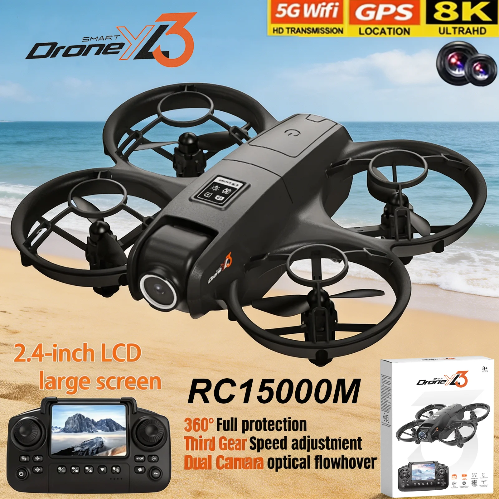 طائرة بدون طيار YL3 RC جديدة ب - مراجعة Drone E88Pro Rc 4K وسعره