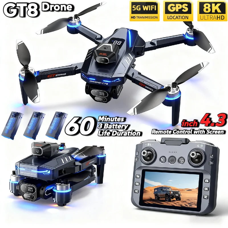 طائرة بدون طيار قابلة للطي LSR - مراجعة Drone Gt8 Rc وسعره